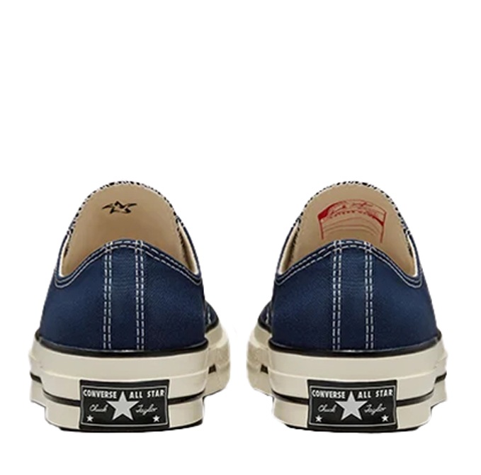 navy low top converse