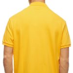 Polo Plain Pique Short Sleeve Golfer Mens - Mustard
