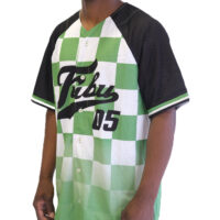 Fubu Mets Baseball Shirt - Green/White