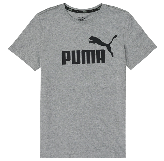 T-Shirt - - Essential Brandz Mens Grey Logo Puma