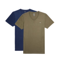 Diesel V-Neck T-Shirt 2PK - Navy/Green