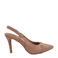 Oxford St. Low Heel Slingback Ladies Shoe - Mink Matte