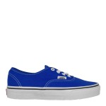 A pair of Vans Authentic Youth Colour Theory Sneakers in blue, featuring the classic low-top lace-up style with durable canvas upper, metal eyelets, and the Vans original waffle outsole.