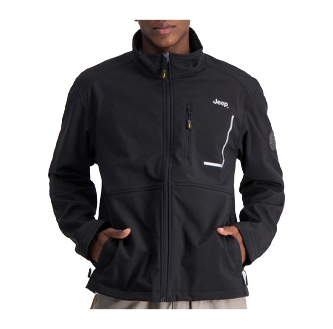 Jeep Mens Funnel Neck Soft Shell Jacket