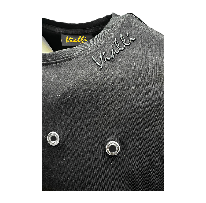 Vialli Exposed Men's Shirt - Black - Brandz