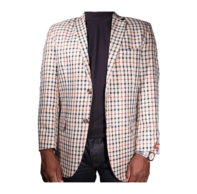 Navada Check Men's Coat